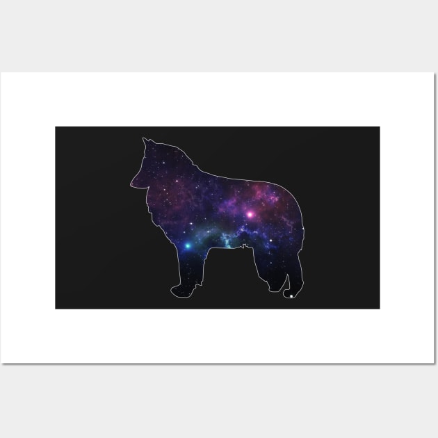 Galaxy Belgian Tervuren Silhouette Wall Art by doglovershirts